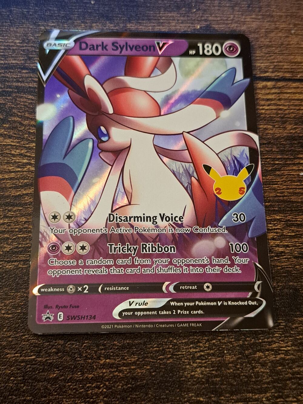 Pokemon TCG: Dark Sylveon Celebrations Black Star Promo SWSH134
